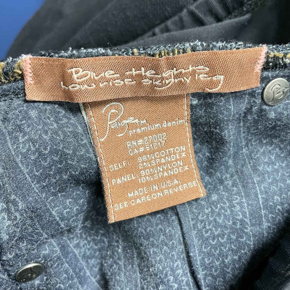 Paige Premium Denim Maternity Jeans - Blue Heights Low Rise Skinny - Picture 10 of 11